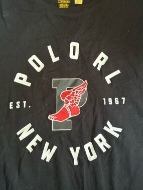 Polo by Ralph Lauren Black Tee with White Lettering